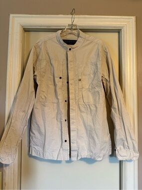Vollebak “off grid” Light Cream Collarless Button Up
